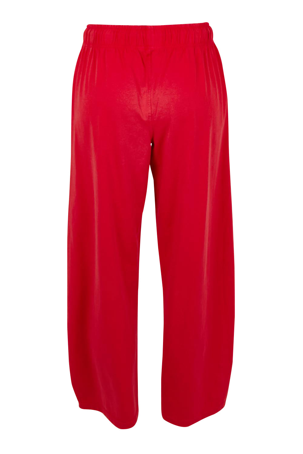 Product shot of the Barrel Leg Cotton Sweatpant in colour Red (Red), from the back