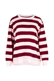 Product shot of the Stazie Sweatshirt in colour Pinkred (Pink), from the front