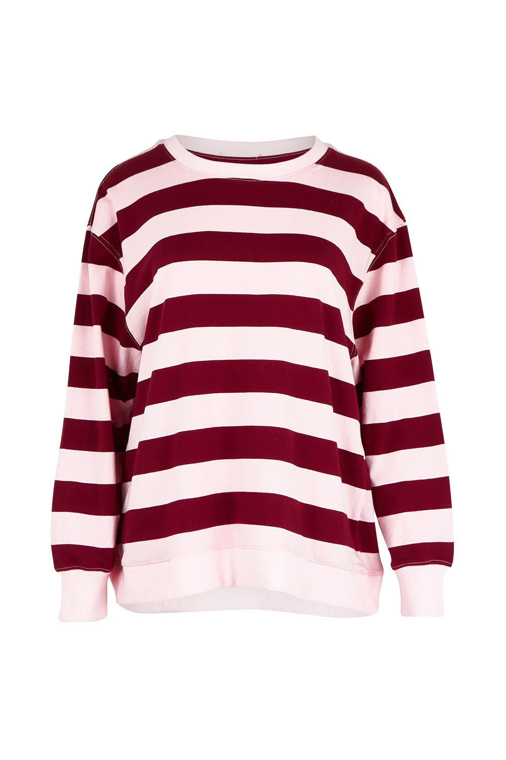 Product shot of the Stazie Sweatshirt in colour Pinkred (Pink), from the front