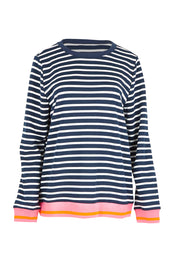 Tide Cotton Blend Sweatshirt – Navywhite