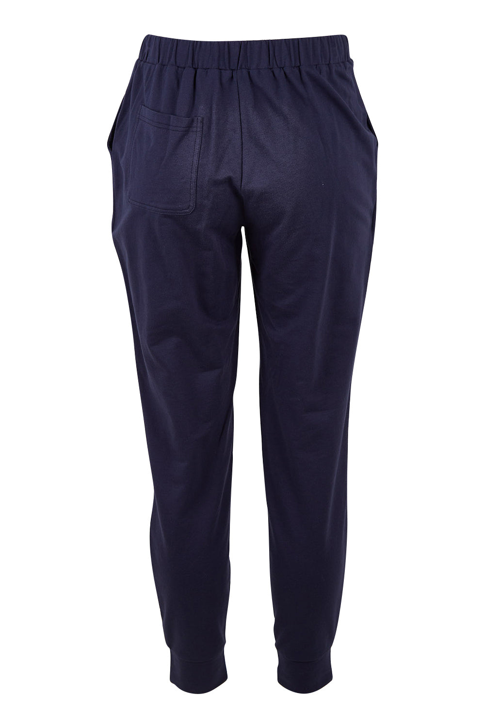 Product shot of the Lindsay Jogger in colour Navy (Blue), from the back