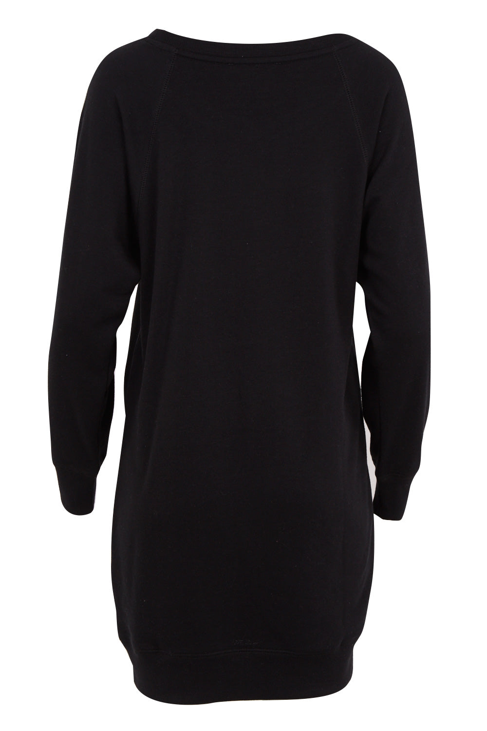Product shot of the Zeke Sweater Dress in colour Black (Black), from the back