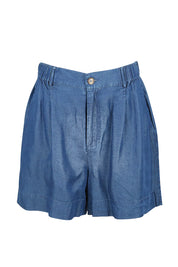 Product shot of the Gabriella Lyocell Short in colour Bluehaze (Blue), from the front