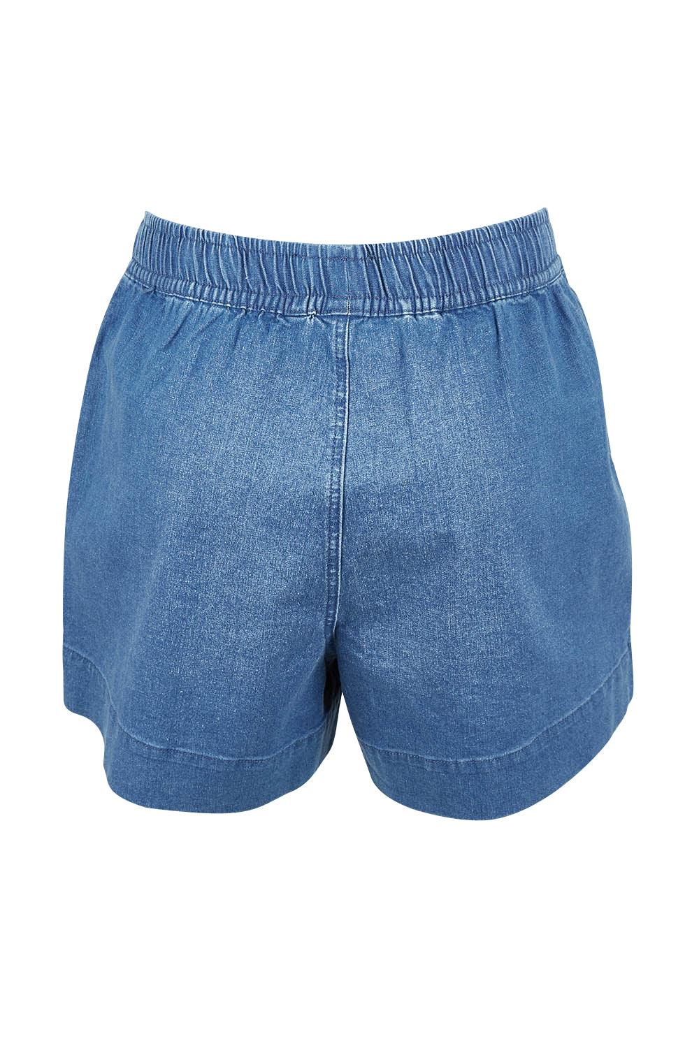 Product shot of the Caroline Denim Short in colour Lightwash (Blue), from the back