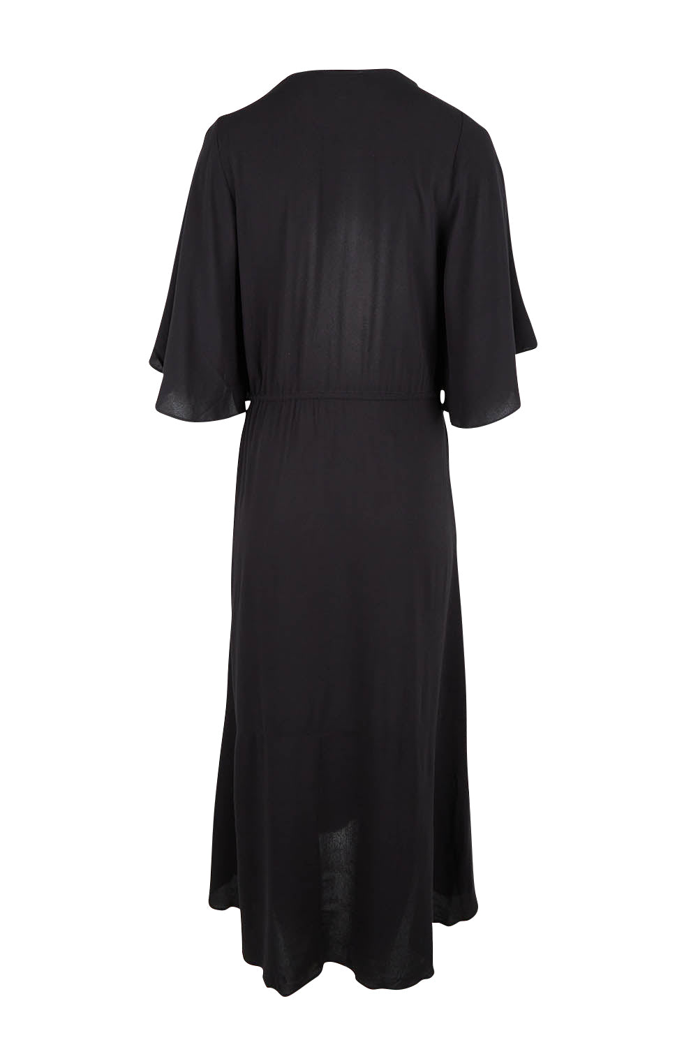 Product shot of the Saint Lucia Dress in colour Black (Black), from the back