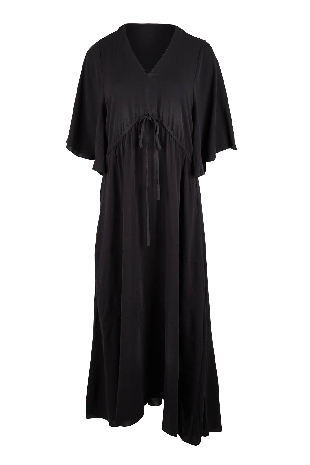 Product shot of the Saint Lucia Dress in colour Black (Black), from the front