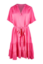 Product shot of the Port Douglas Dress in colour Frenchrose (Pink), from the front