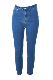 Product shot of the Betty Essential Jean in colour Vintage (Blue), from the front
