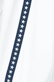 Product shot of the Delia Star Pocket Shirt in colour Whitestars (White), detail