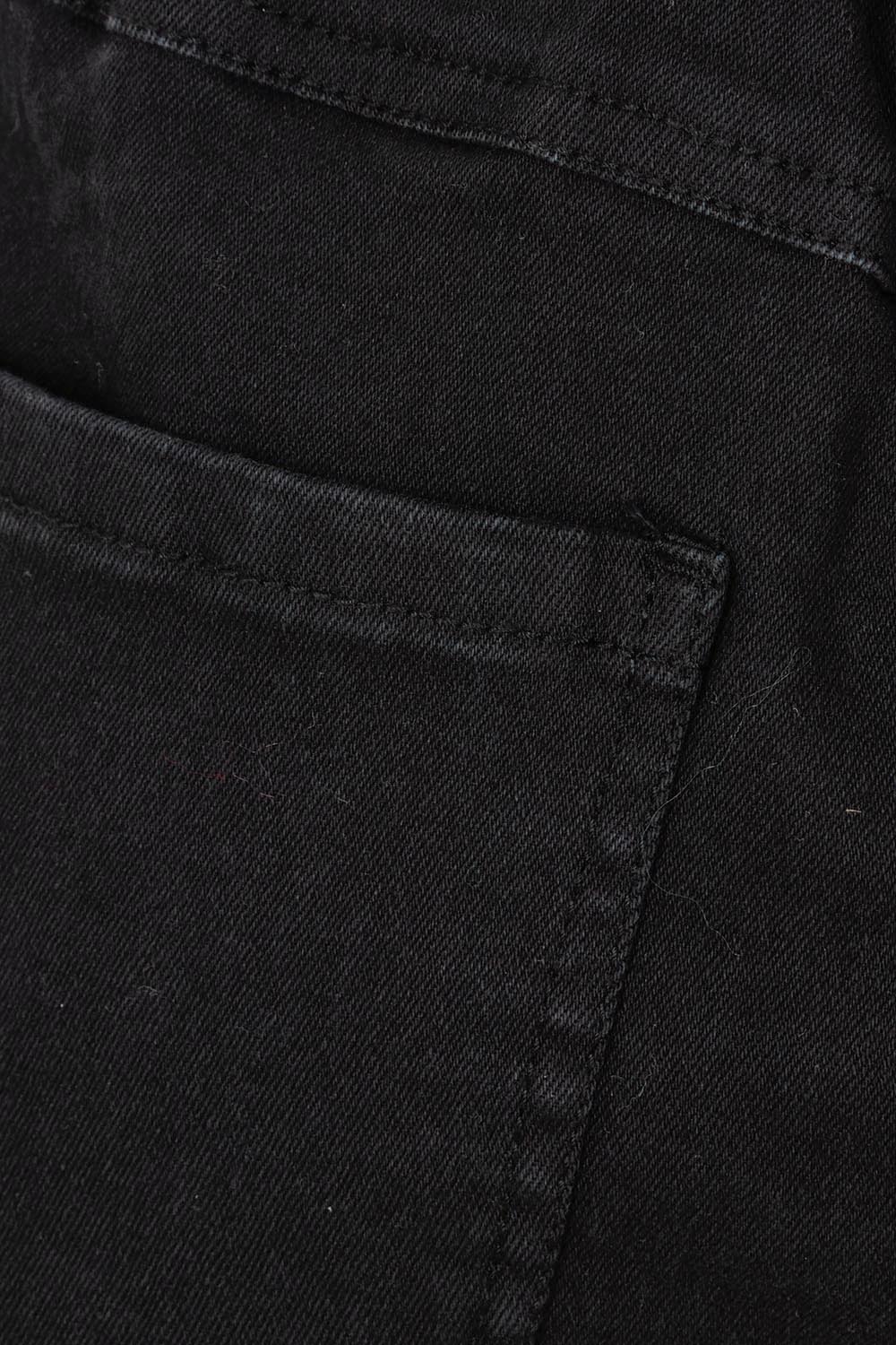 Product shot of the Wilma Wide Leg Jean in colour Black (Black), detail