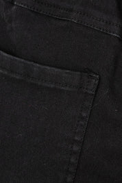Product shot of the Wilma Wide Leg Jean in colour Black (Black), detail