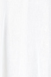 Product shot of the Elanora Linen Blend Blouse in colour White (White), detail