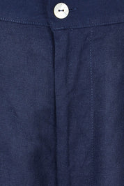 Product shot of the Aspen Linen Blend Palazzo Pant in colour Navy (Blue), detail