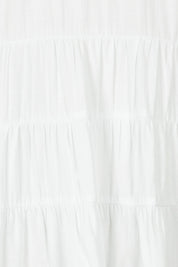Product shot of the Danica Frill Top in colour White (White), detail
