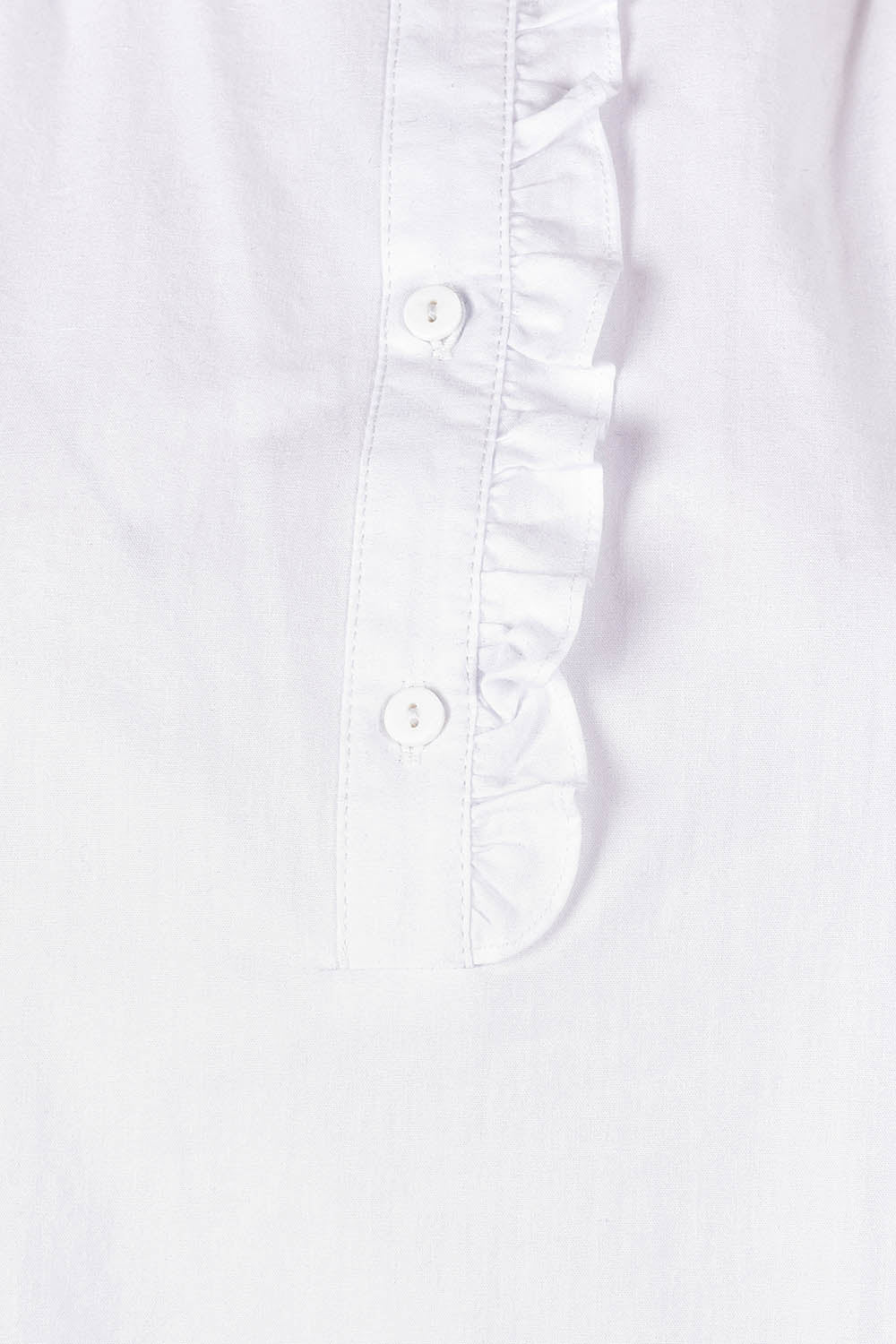 Product shot of the Avery Cotton Blouse in colour White (White), detail