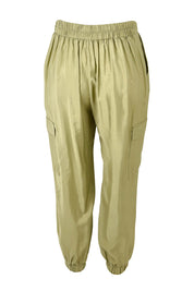 Product shot of the Adrianna Jogger in colour Pistachio (Green), from the back