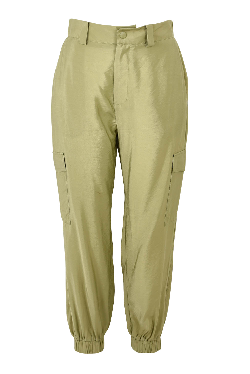 Product shot of the Adrianna Jogger in colour Pistachio (Green), from the front