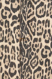 Product shot of the Astra Denim Skirt in colour Leopard, detail