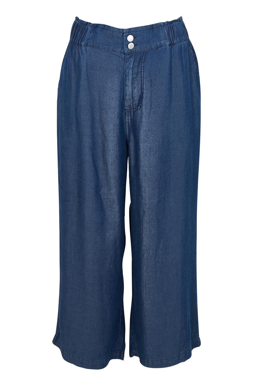 Product shot of the Rio Lyocell Relaxed Pant in colour Darkblue (Blue), from the front