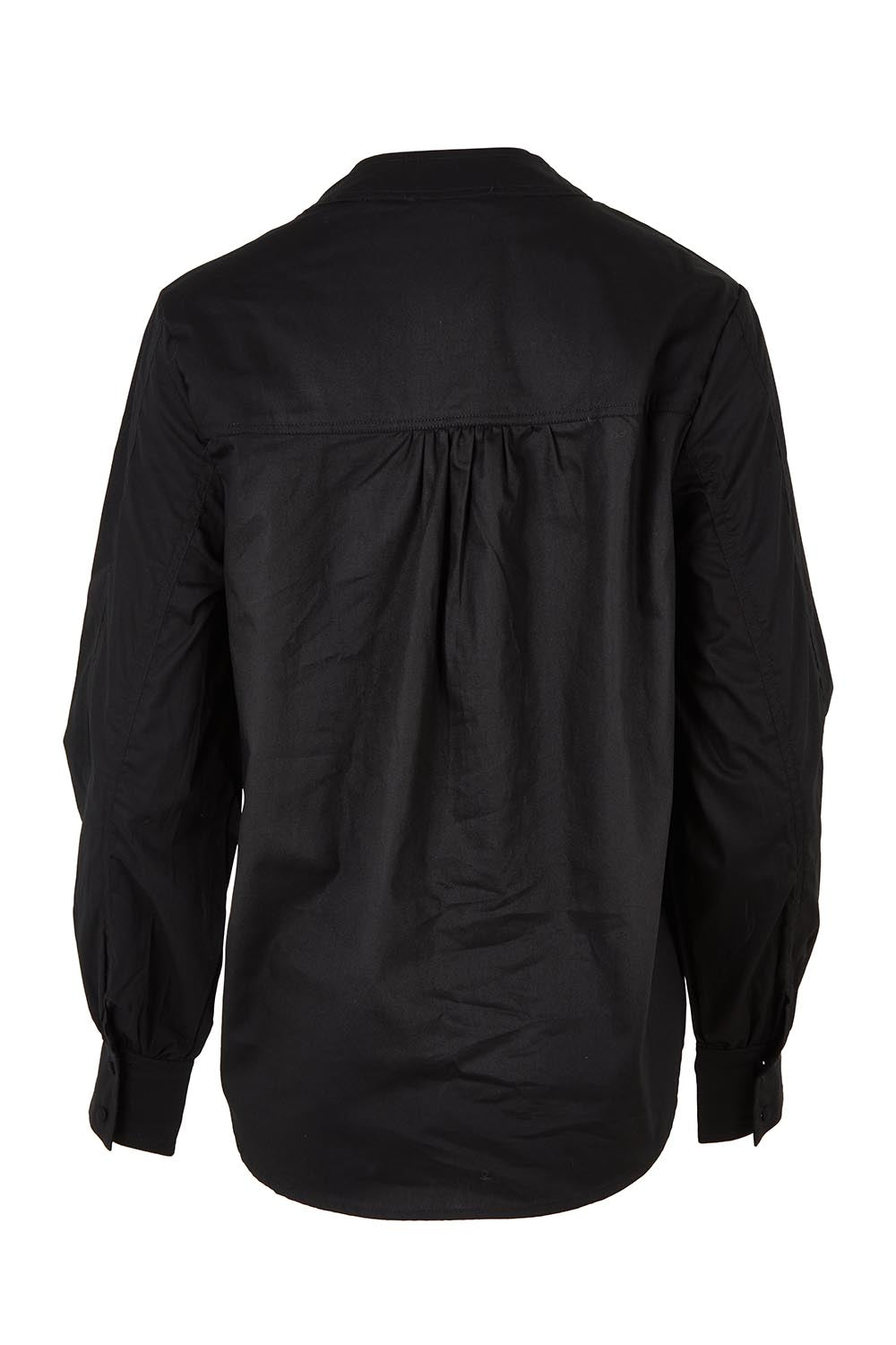 Product shot of the Pinot Cotton Blouse in colour Black (Black), from the back