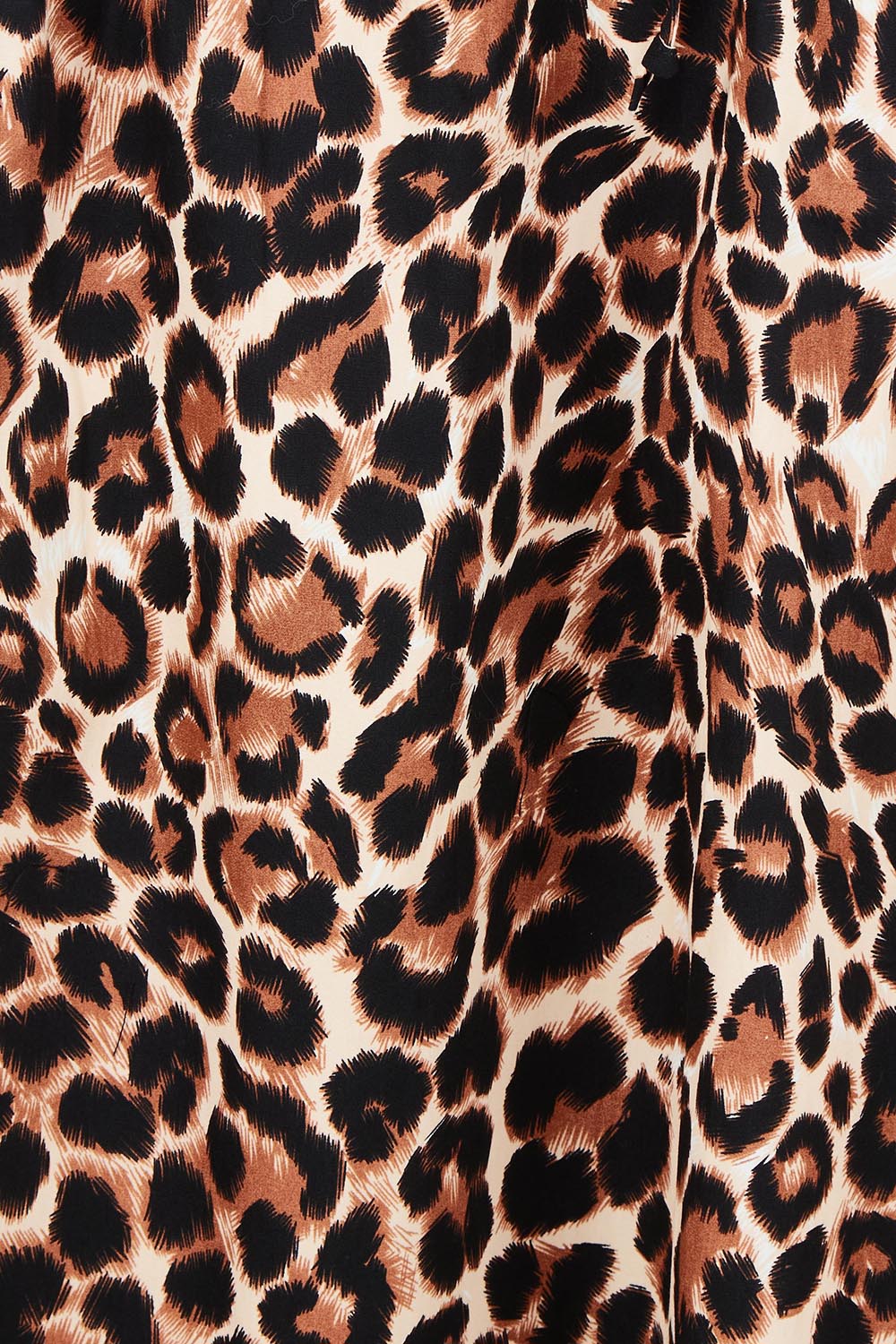 Product shot of the Sirah Cotton Skirt in colour Leopard, detail
