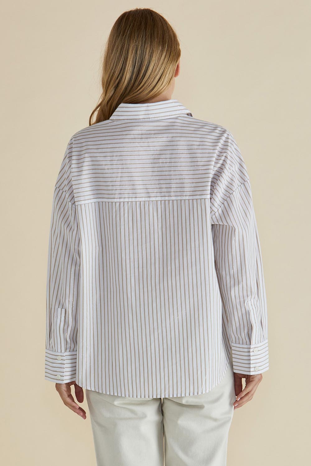 Preloved Artemis Cotton Shirt - Beigelurex