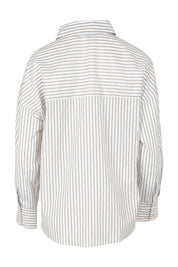 Product shot of the Artemis Cotton Shirt in colour Beigelurex, from the back