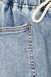 Product shot of the Haven Straight Leg Jean in colour Lightblue (Blue), detail