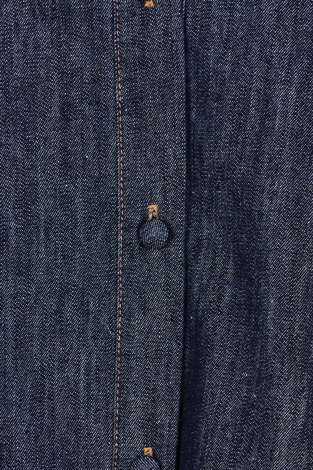 Product shot of the Sonderborg Denim Shirt in colour Darkink (Blue), detail