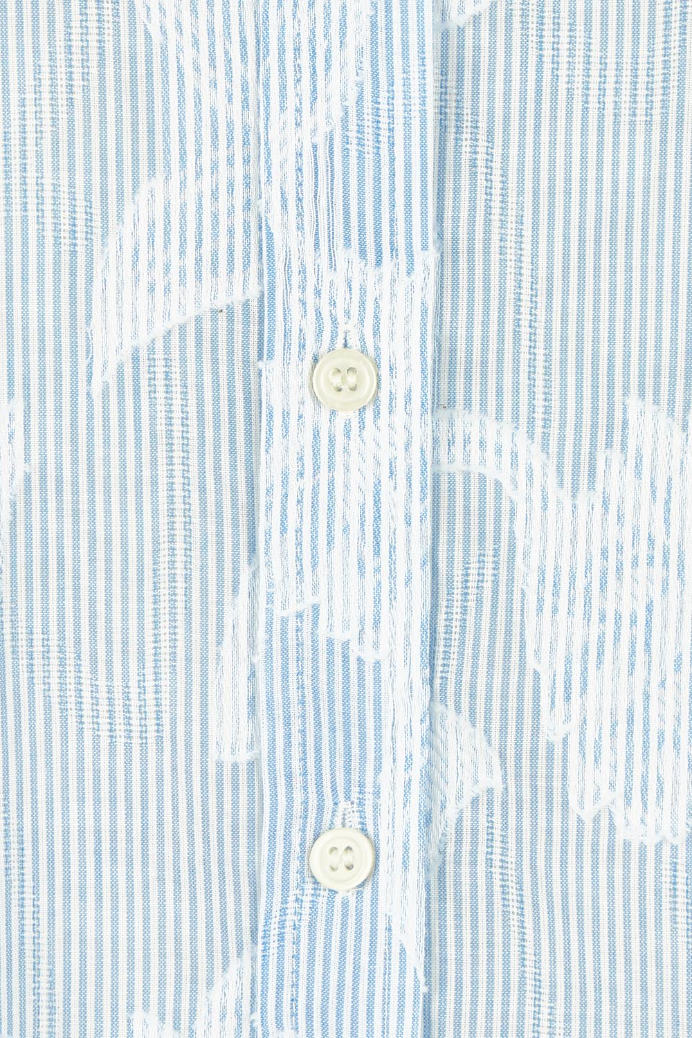 Product shot of the Lace Stripe Cotton Shirt in colour Lacefloral (Blue), detail
