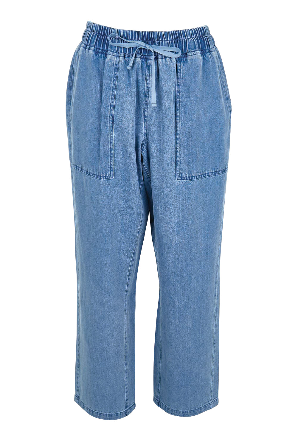 Product shot of the Quinn Cotton Jogger – Bluemed in colour Bluemed, from the front