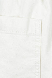 Product shot of the Quinn Cotton Jogger in colour White (White), detail