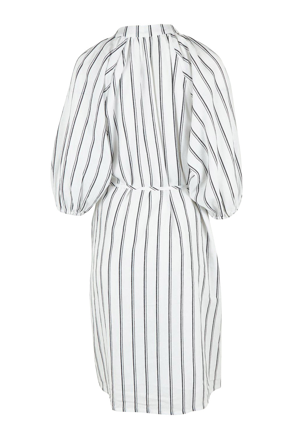 Product shot of the Jenna Dress in colour Blkwhite (White), from the back