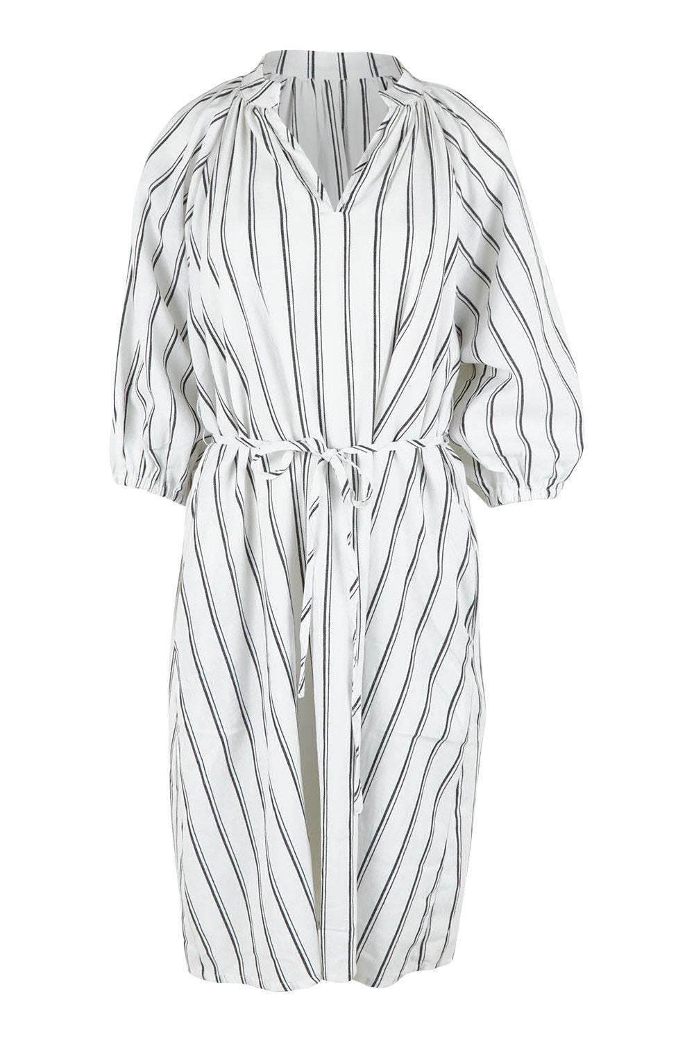 Product shot of the Jenna Dress in colour Blkwhite (White), from the front