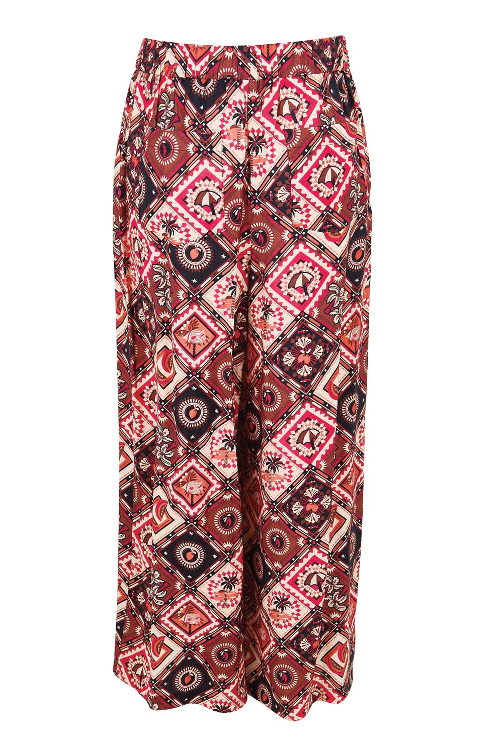 Product shot of the Sable Wide Leg Pant – Coco in colour Coco, from the back