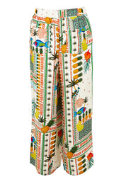 Product shot of the Sable Wide Leg Pant in colour Paradise, from the back