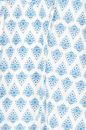 Product shot of the Charli Cotton Blouse in colour Blue (Blue), detail