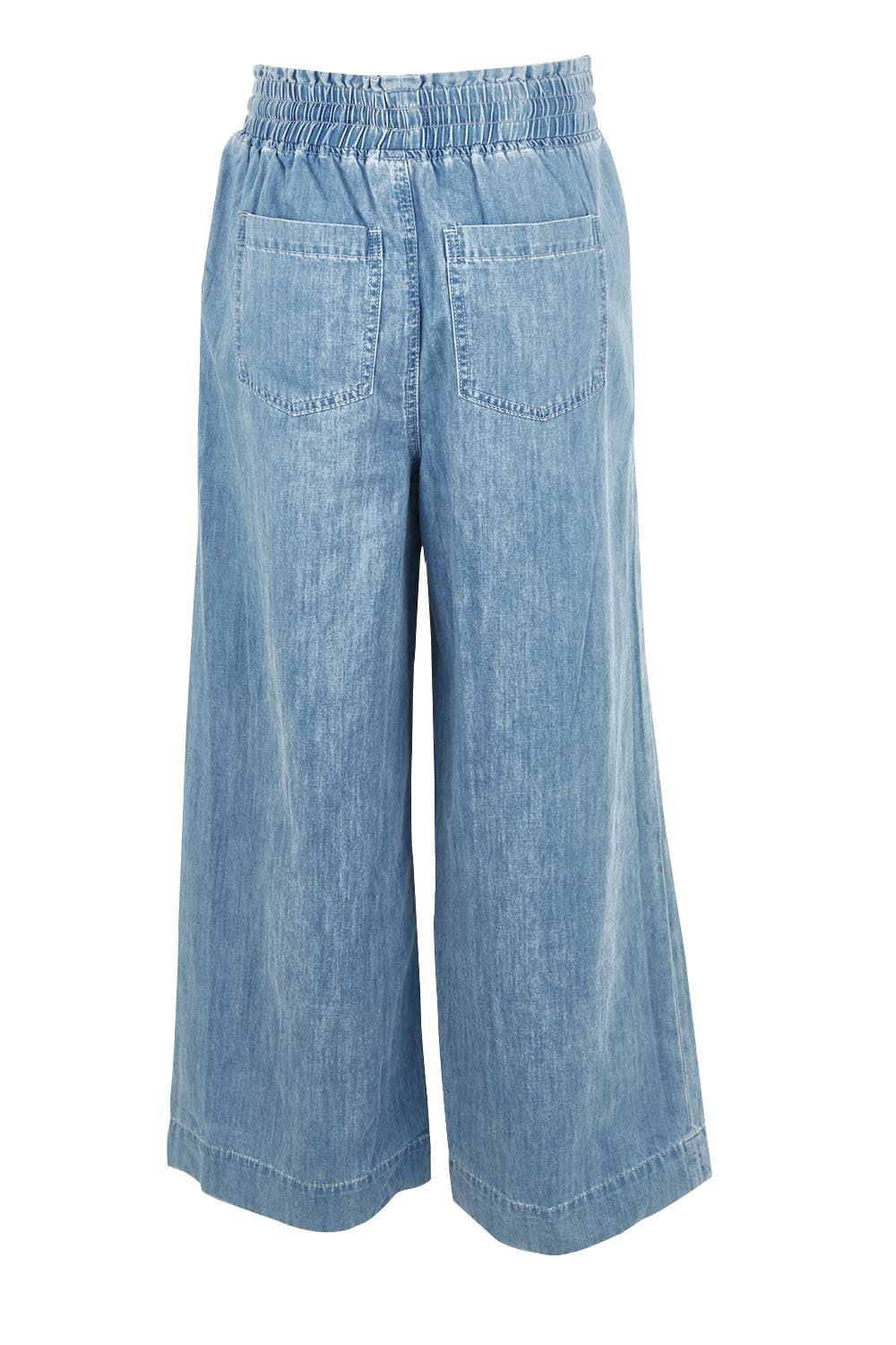Product shot of the Saffra Relax Leg Jean in colour Midwash (Blue), from the back
