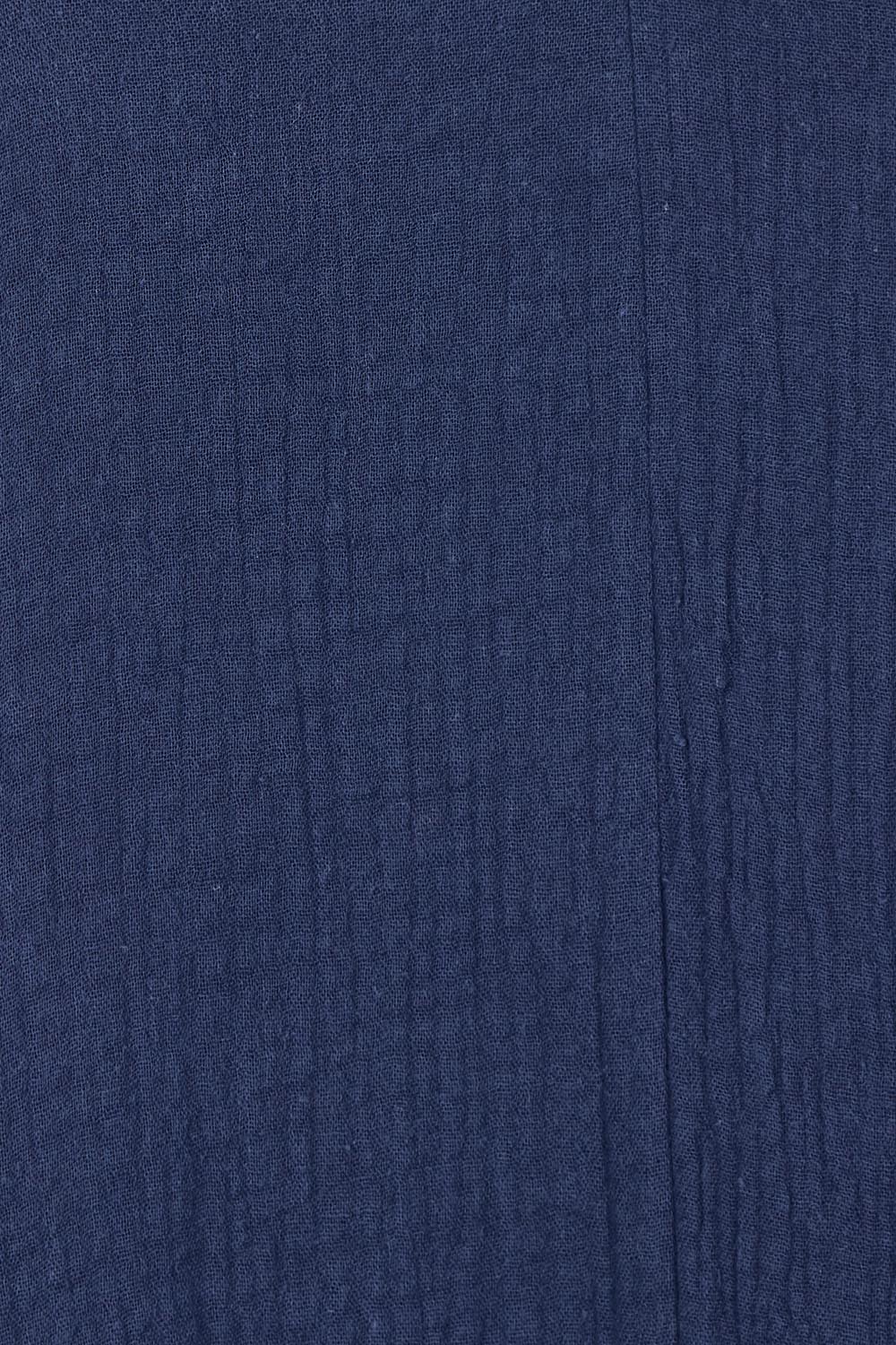 Product shot of the Malibu Cotton Dress in colour Navy (Blue), detail