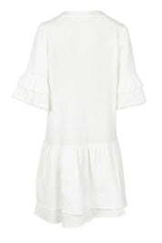Product shot of the Malibu Cotton Dress in colour White (White), from the back