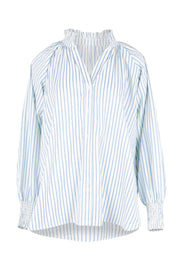 Product shot of the Romi Shirt – Blue in colour Blue, from the front