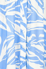 Product shot of the Moxie Dress in colour Blue (Blue), detail