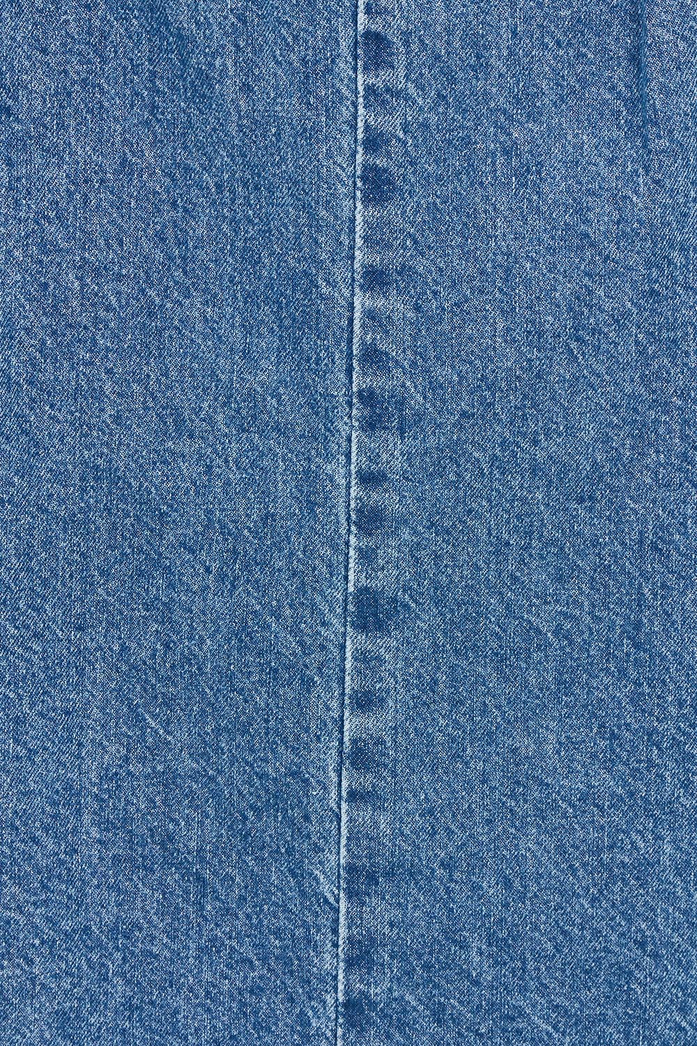 Product shot of the Dara Denim Skirt in colour Blue (Blue), detail