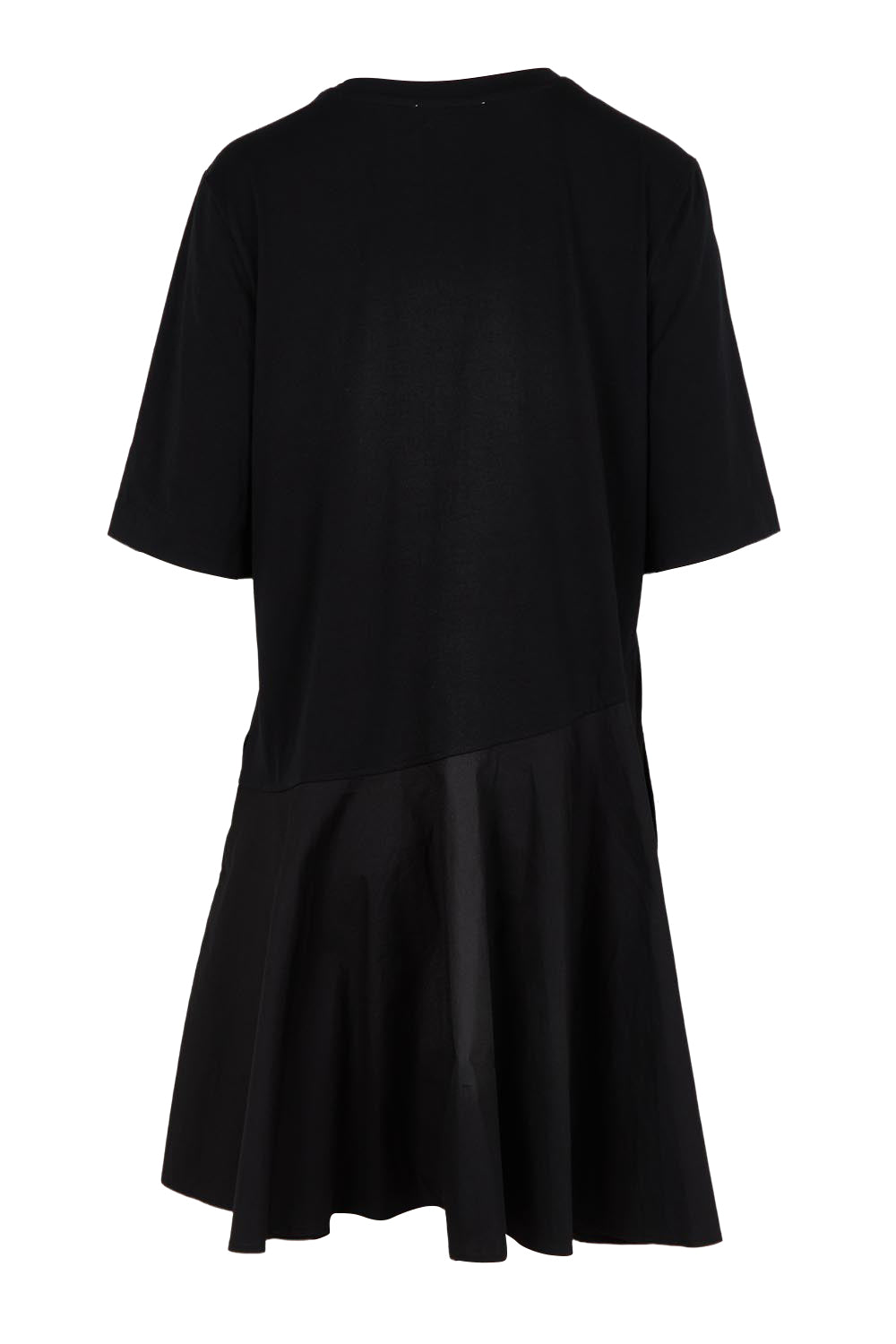 Product shot of the Cassidy Cotton Dress in colour Black (Black), from the back