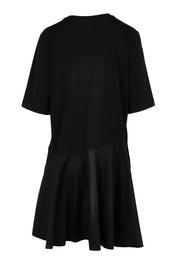 Product shot of the Cassidy Cotton Dress in colour Black (Black), from the back