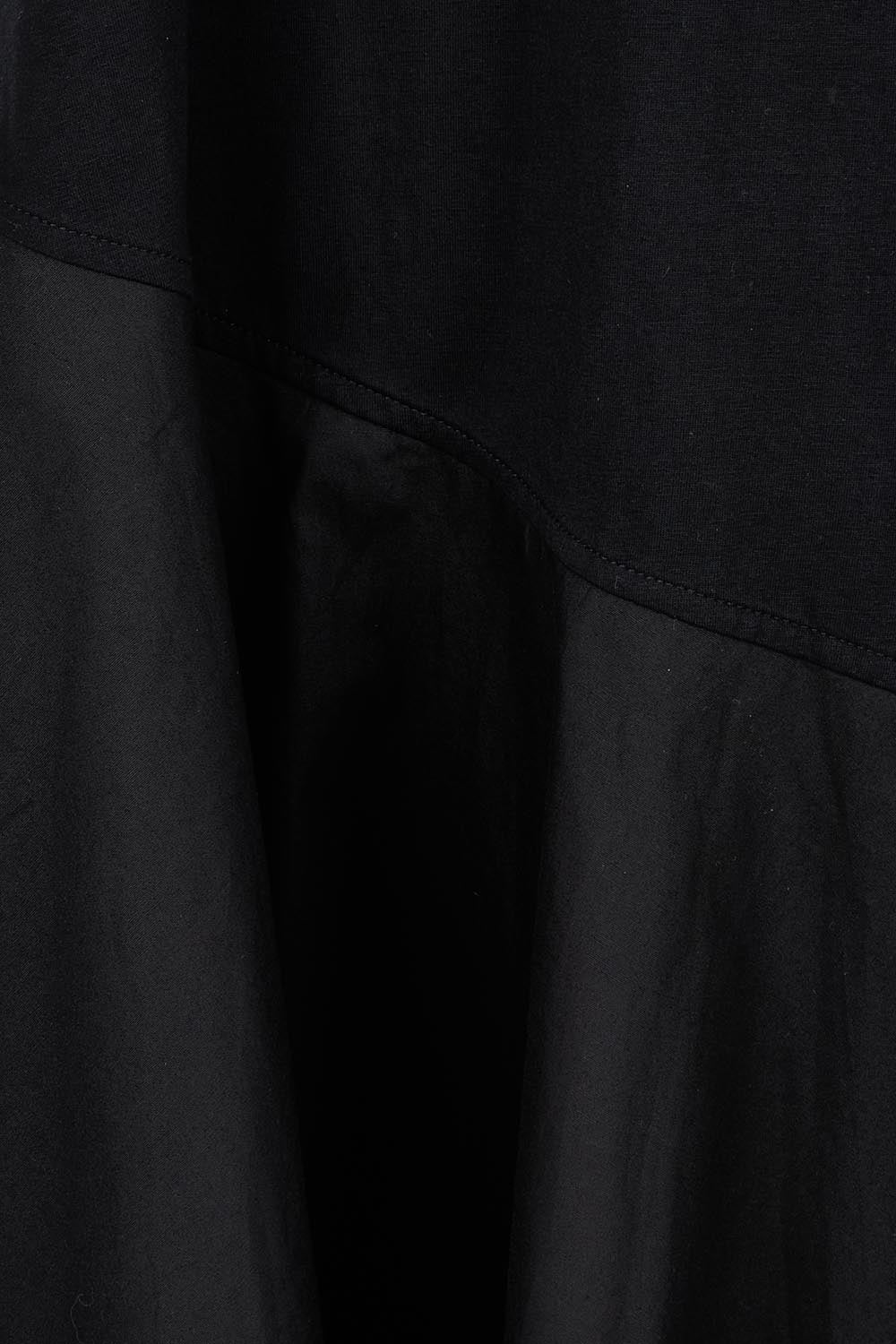 Product shot of the Cassidy Cotton Dress in colour Black (Black), detail