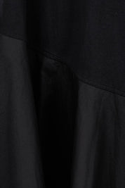 Product shot of the Cassidy Cotton Dress in colour Black (Black), detail