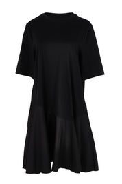 Product shot of the Cassidy Cotton Dress in colour Black (Black), from the front