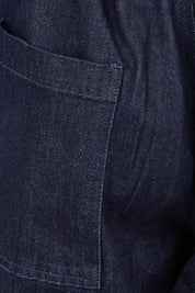 Product shot of the Quinn Stretch Jogger in colour Bluewash (Blue), detail