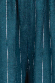 Product shot of the Palm Relax Shorts – Teal in colour Teal, showing detail